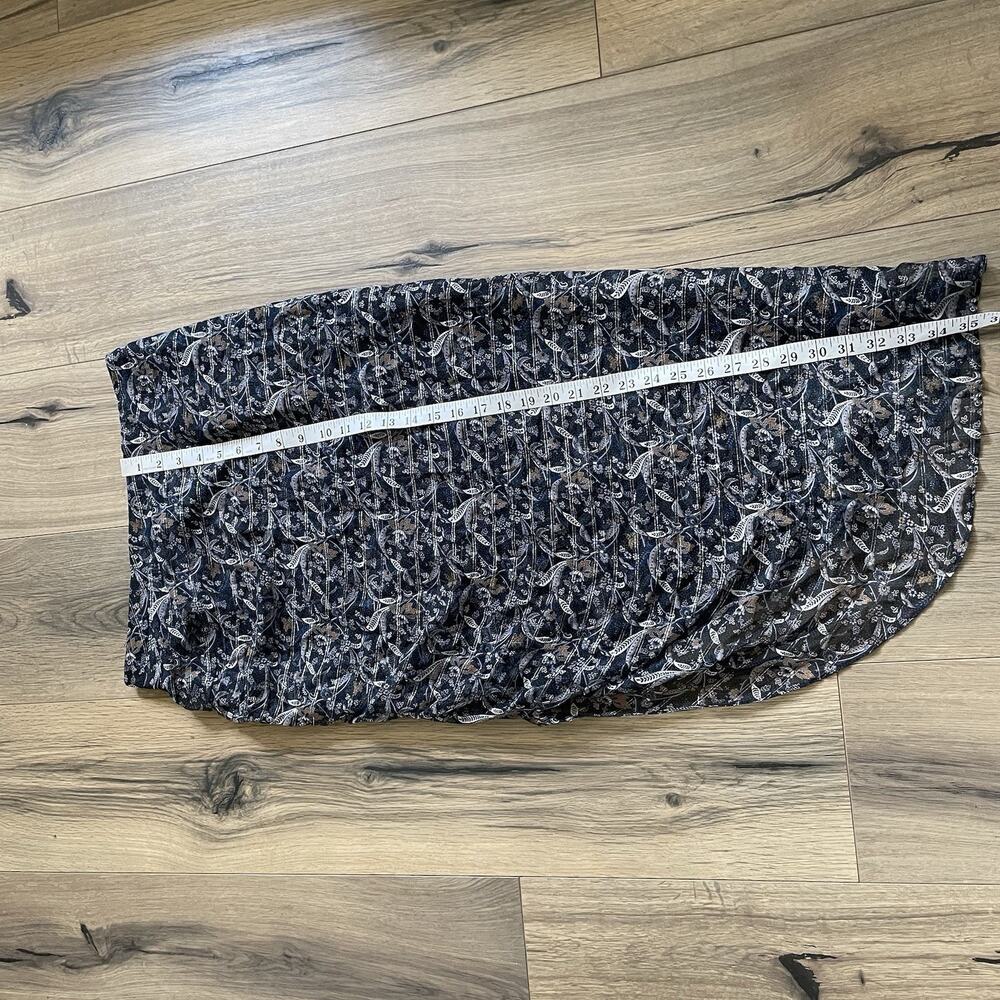Veronica Beard Navy & White Paisley Midi Skirt - Picture 9 of 10
